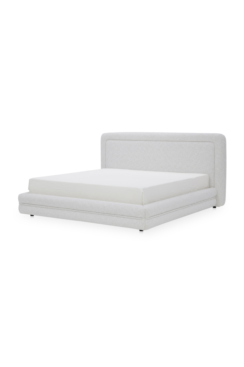 Modern European furniture - White Tufted Bed - www.oroa.com