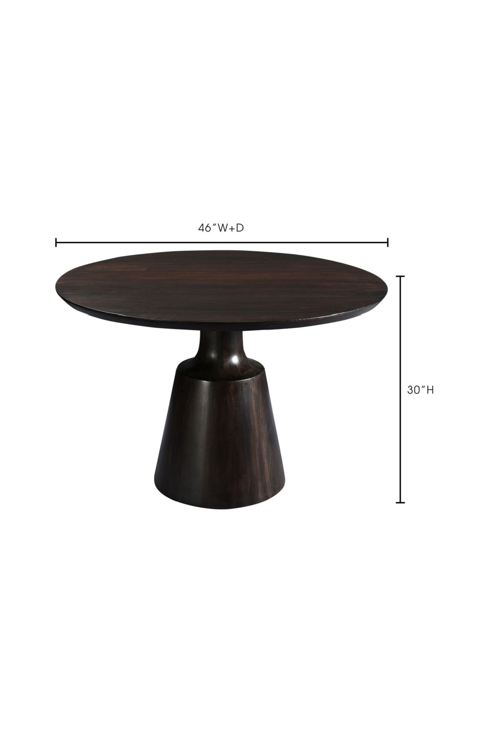 Modern European furniture - Brown Sheesham Round Dining Table - www.oroa.com