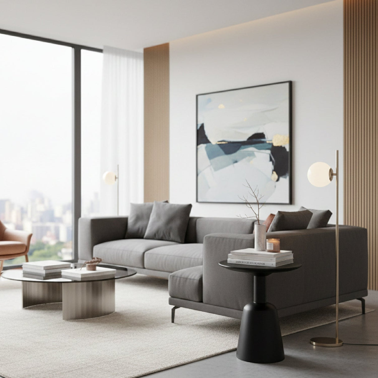 Modern European furniture - Round Wooden End Table - www.oroa.com