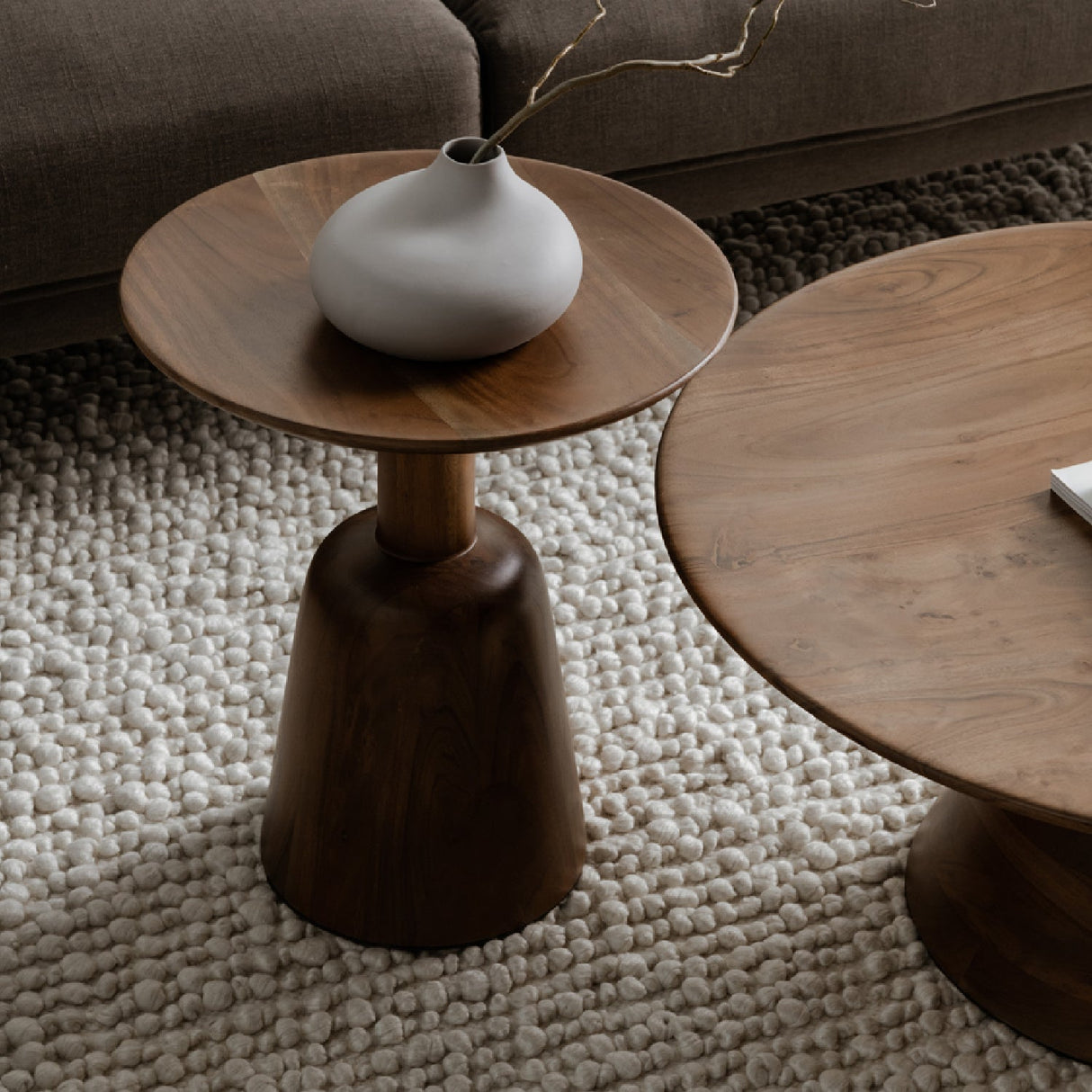 Modern European furniture - Round Wooden End Table - www.oroa.com