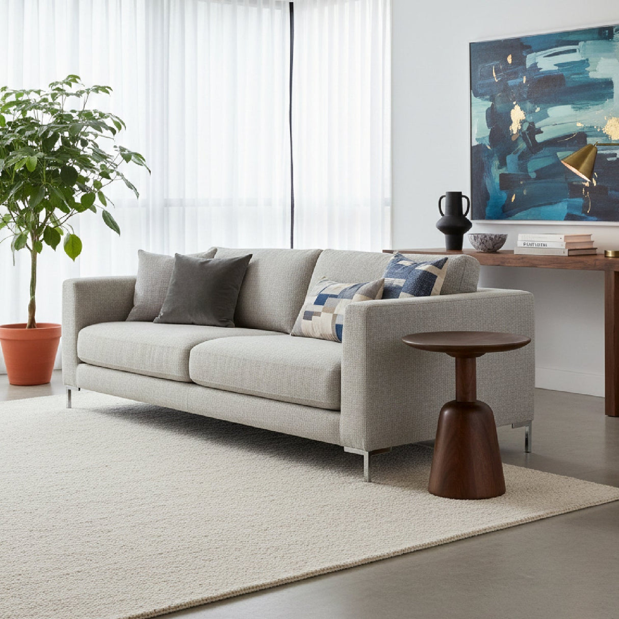 Modern European furniture - Round Wooden End Table - www.oroa.com