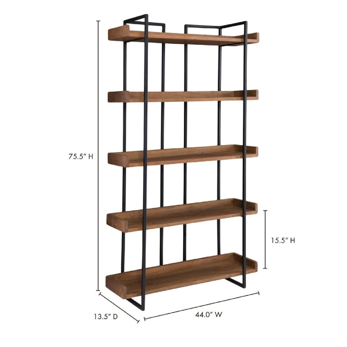Modern European furniture - Solid Acacia Bookshelf - www.oroa.com