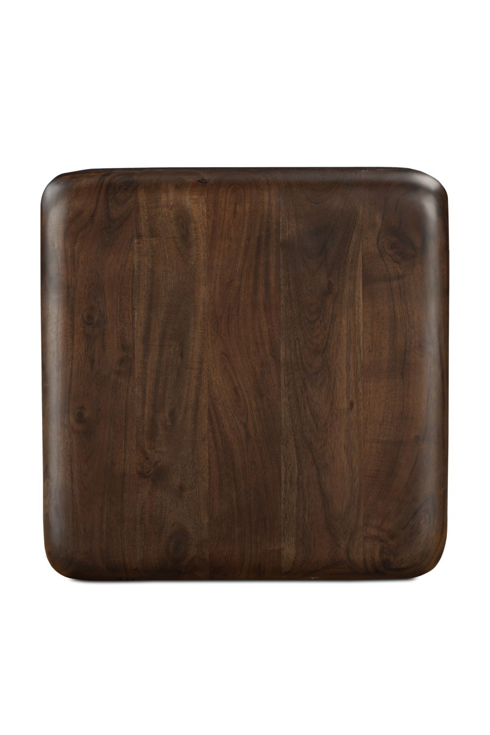 Modern European furniture - Brown Acacia Cube Side Table - www.oroa.com
