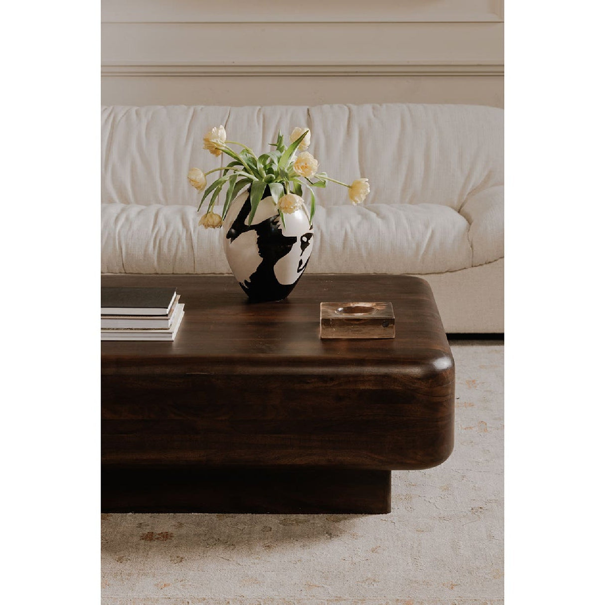 Modern European furniture - Brown Acacia Coffee Table - www.oroa.com