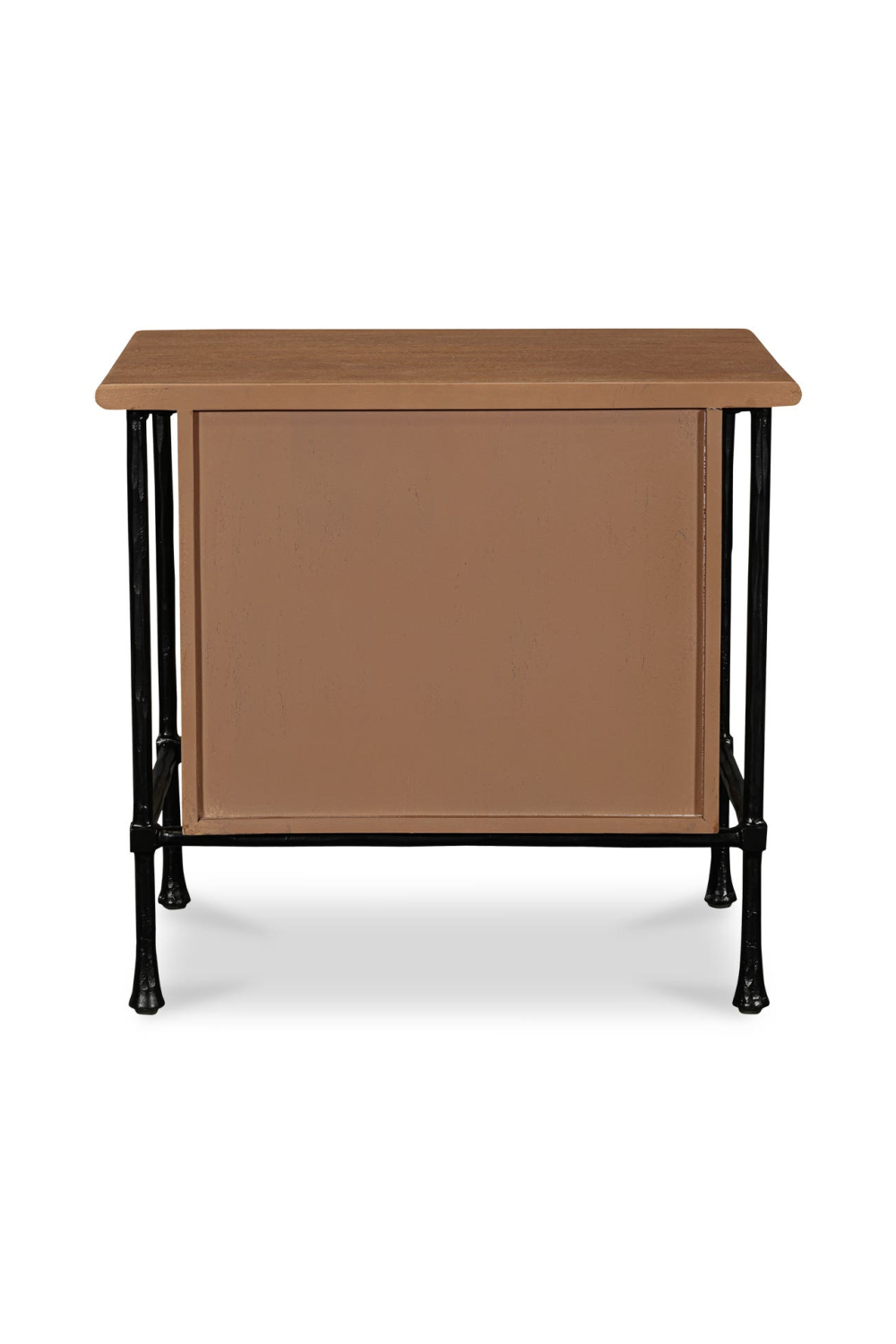 Modern European furniture - Wire-Brushed Acacia 2-Drawer Nightstand - www.oroa.com
