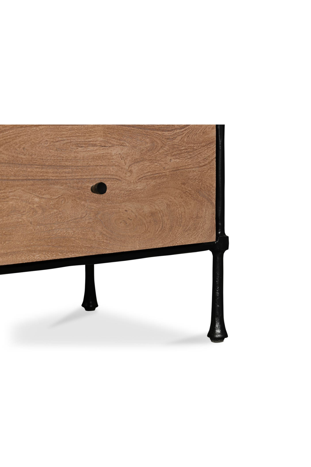 Modern European furniture - Wire-Brushed Acacia 2-Drawer Nightstand - www.oroa.com