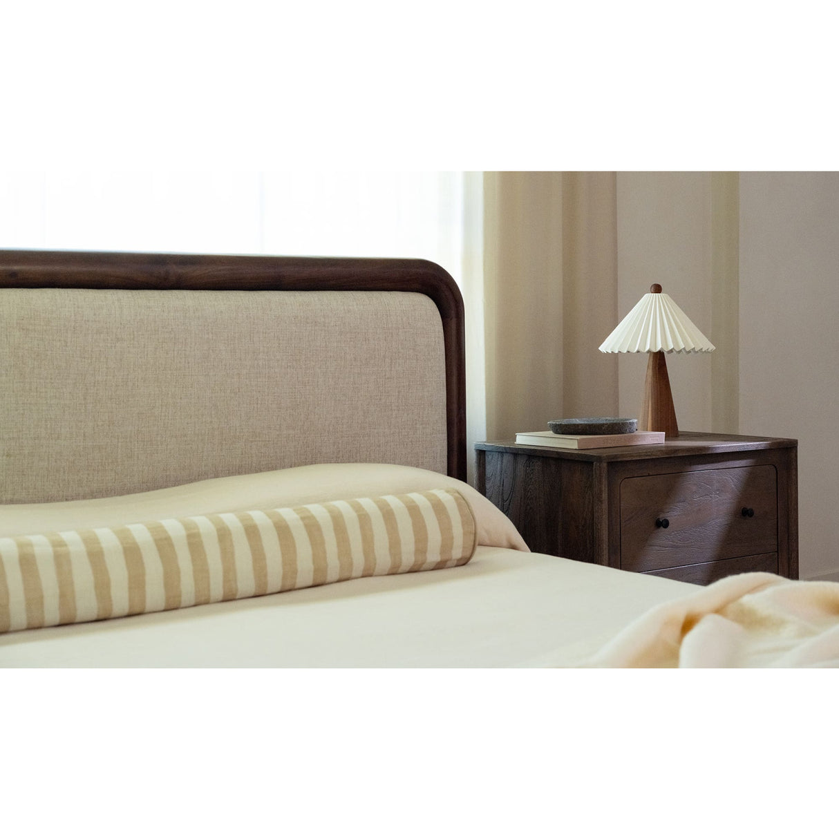 Acacia Wood Framed Bed | Novi Living Bower
