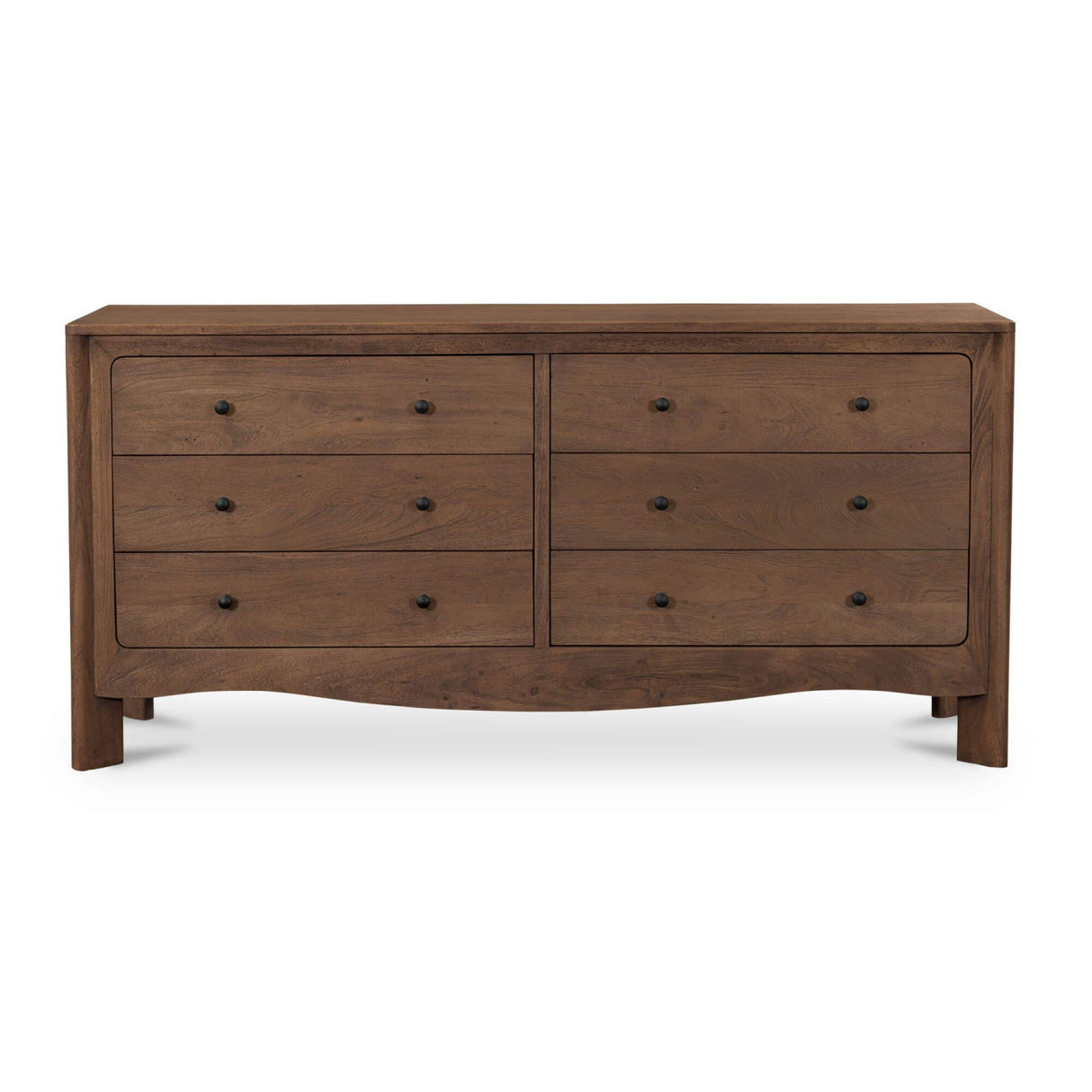 Modern or European furniture - Brown Acacia 6-Drawer Dresser - www.oroa.com