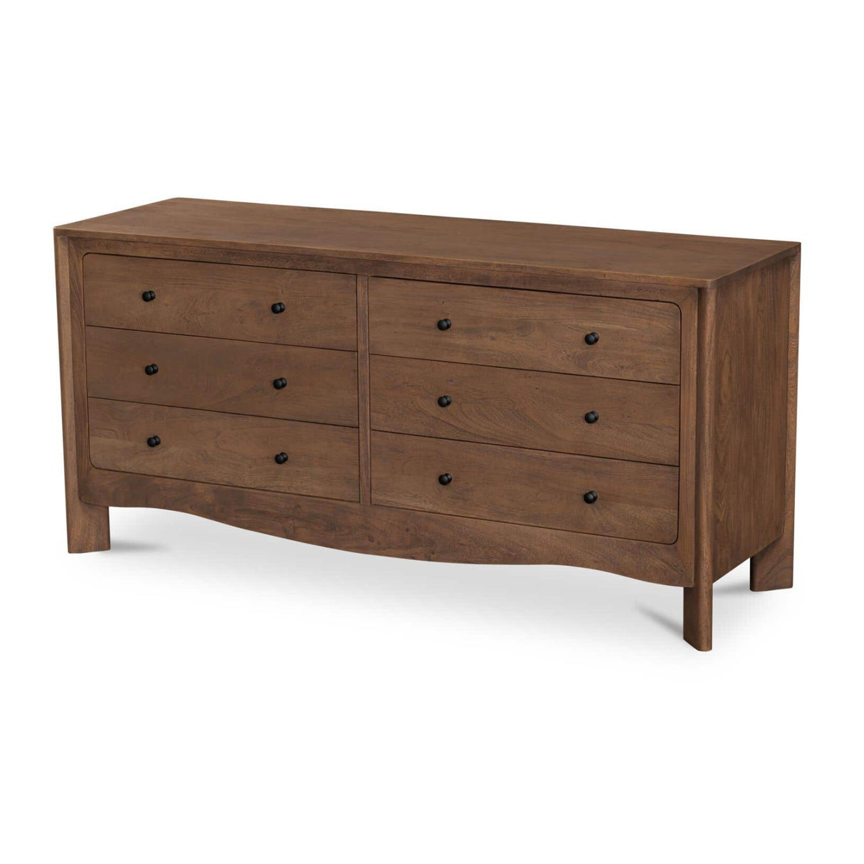 Modern or European furniture - Brown Acacia 6-Drawer Dresser - www.oroa.com