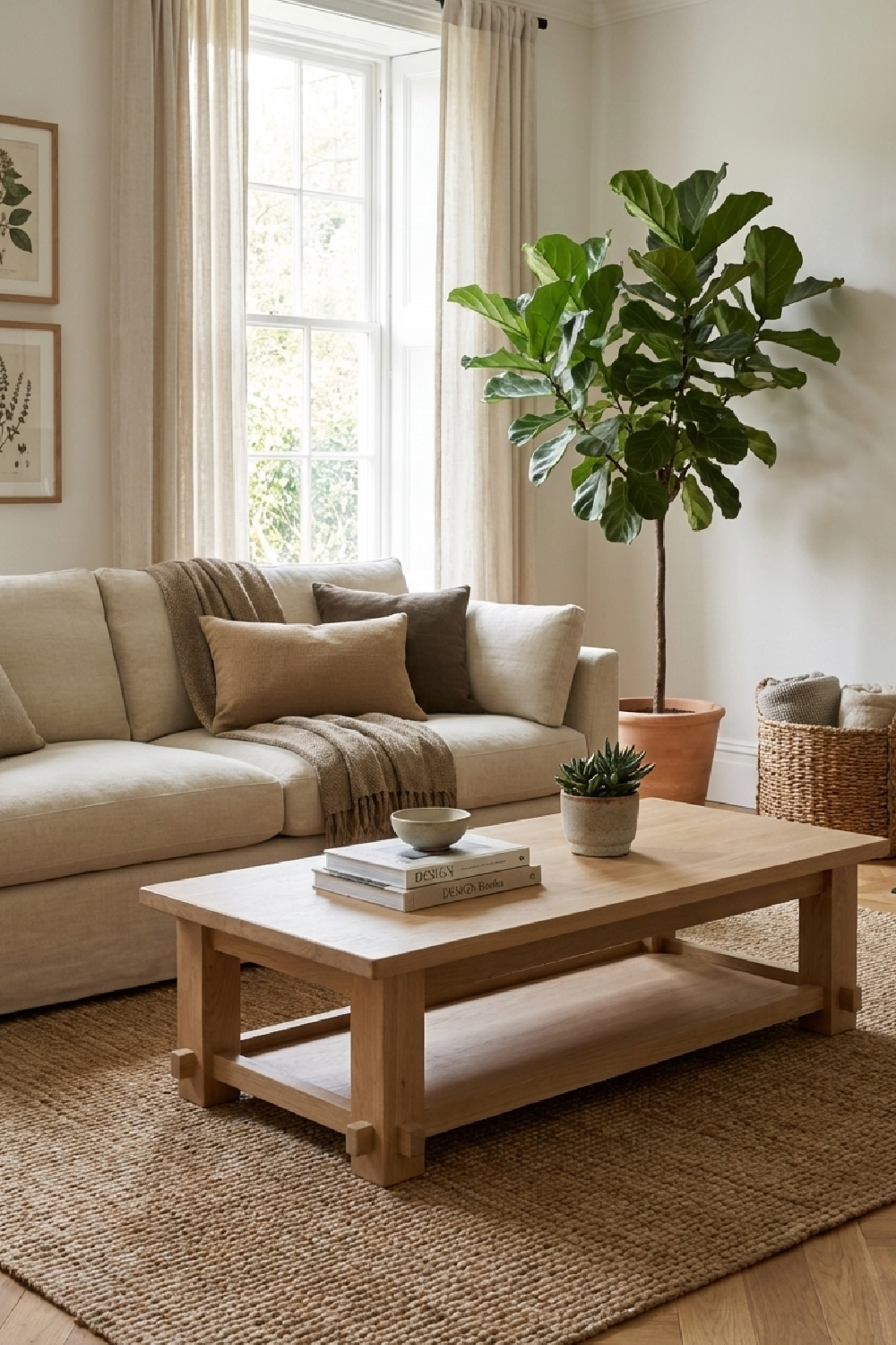 Modern European furniture - Natural Solid Oak Coffee Table - www.oroa.com