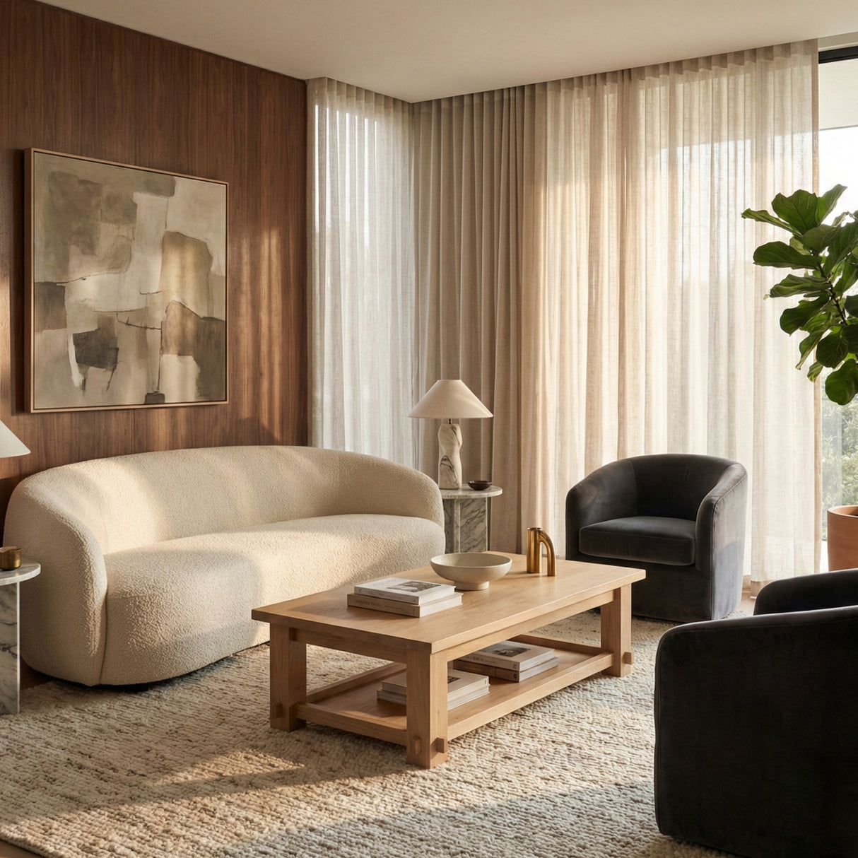 Modern European furniture - Natural Solid Oak Coffee Table - www.oroa.com