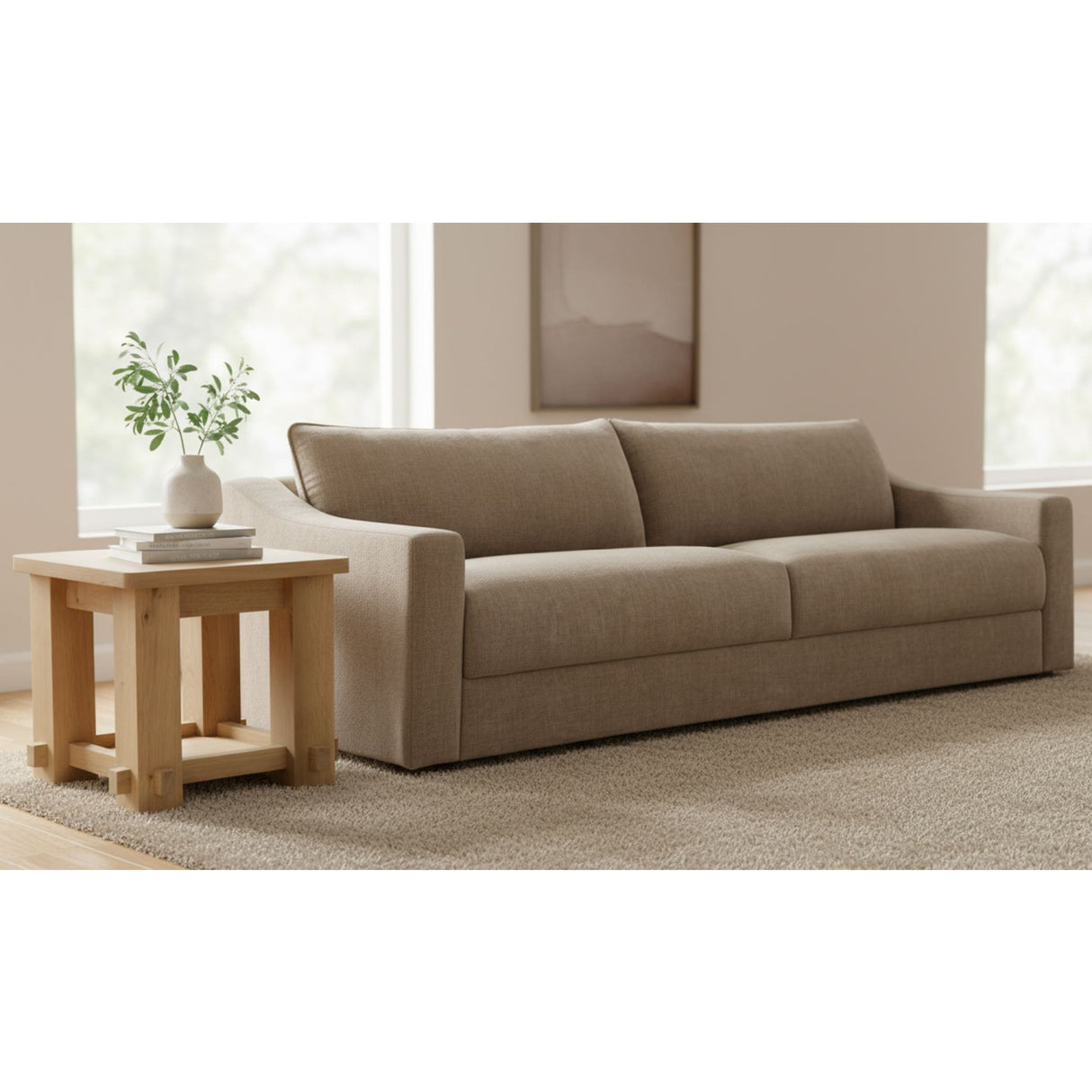 Natural Oak Side Table | Novi Living Morey