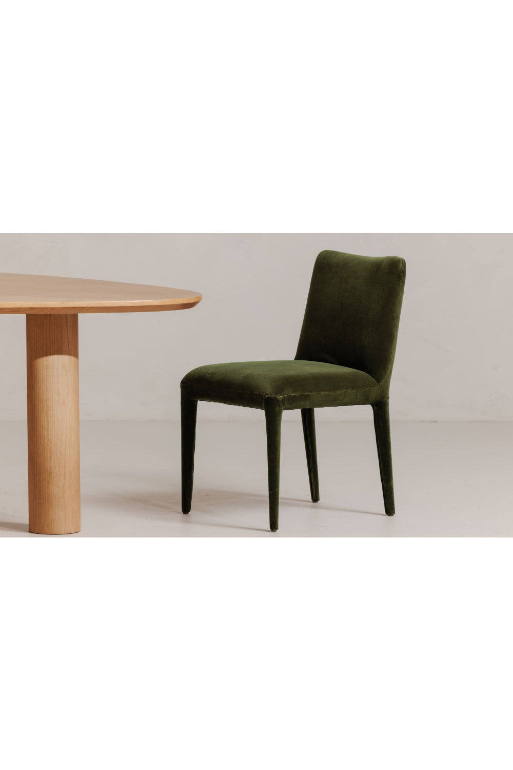 Modern European furniture - Green Velvet Dining Chairs (2) - www.oroa.com