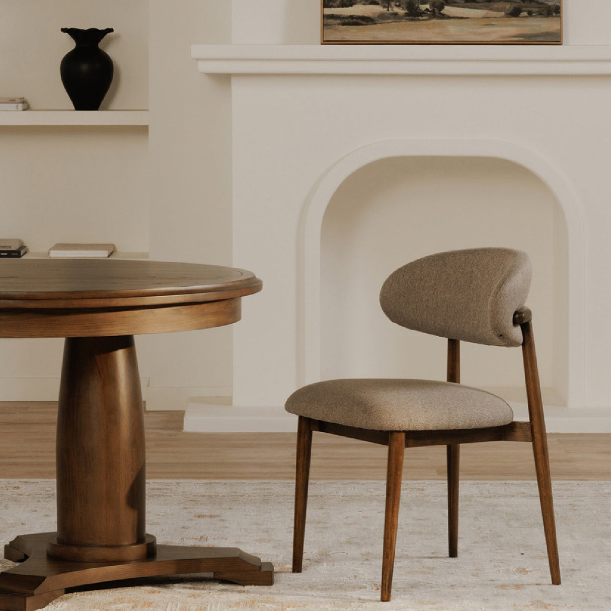 Modern European furniture - Curved Back Padded Dining Chair - www.oroa.com