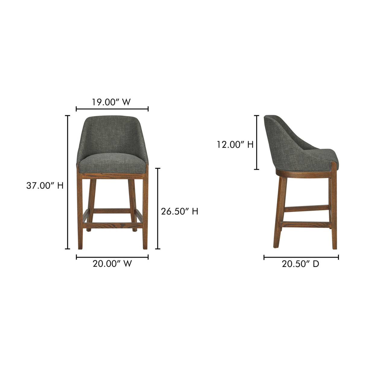 Modern European furniture - Green Curved Counter Stool - www.oroa.com