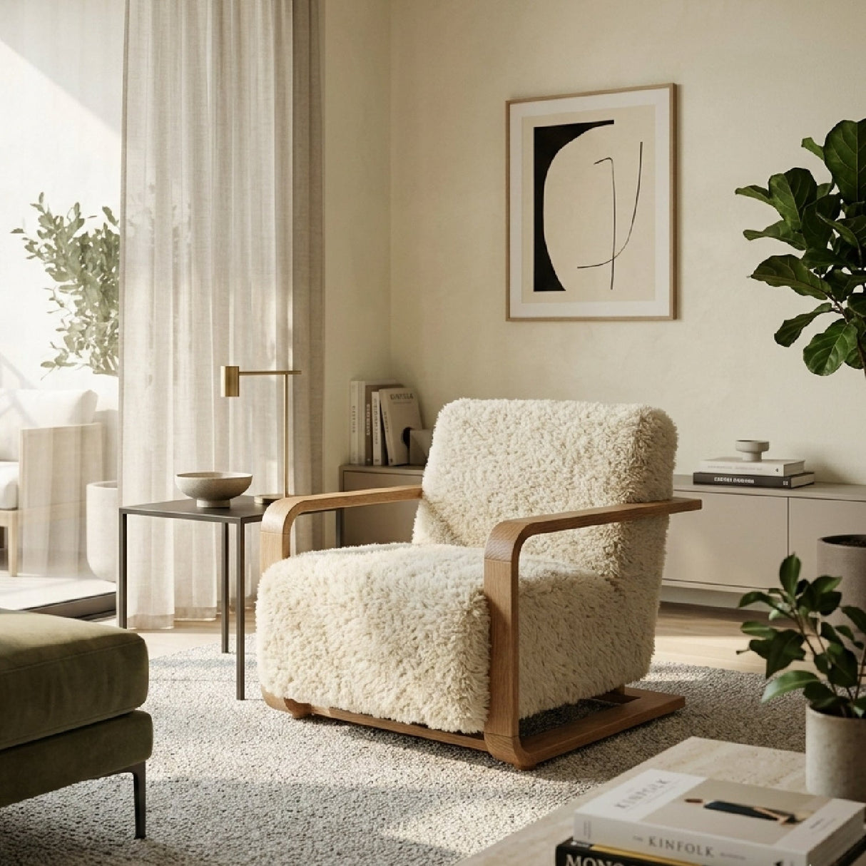 Modern European furniture - Oak Framed Lounge Chair - www.oroa.com