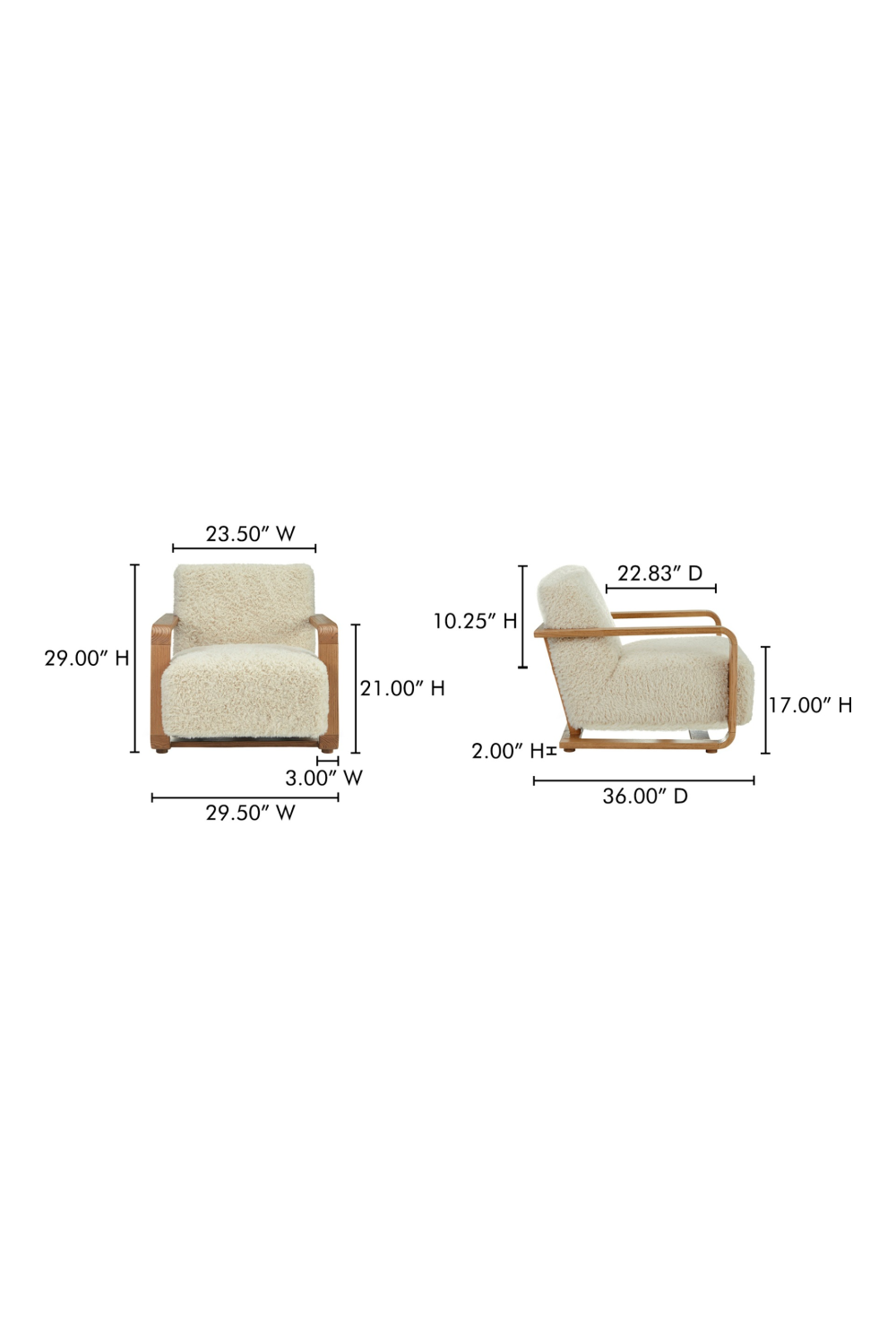 Modern European furniture - Oak Framed Lounge Chair - www.oroa.com