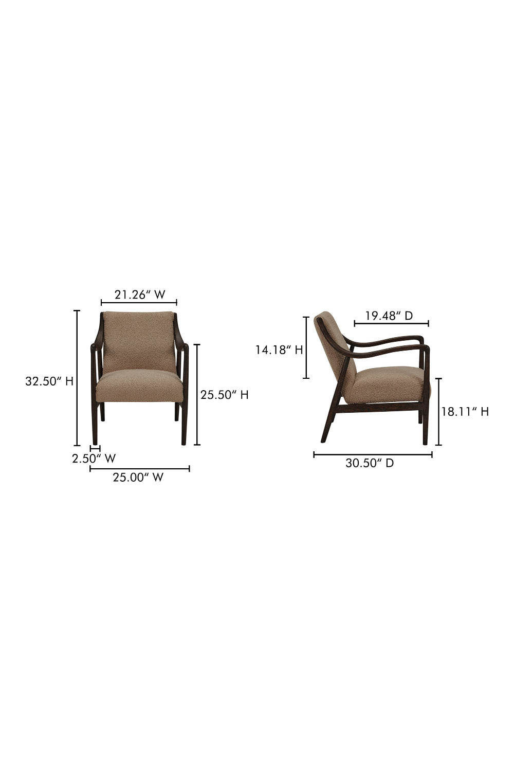 Modern European furniture - Beige Shearling Accent Chair - www.oroa.com