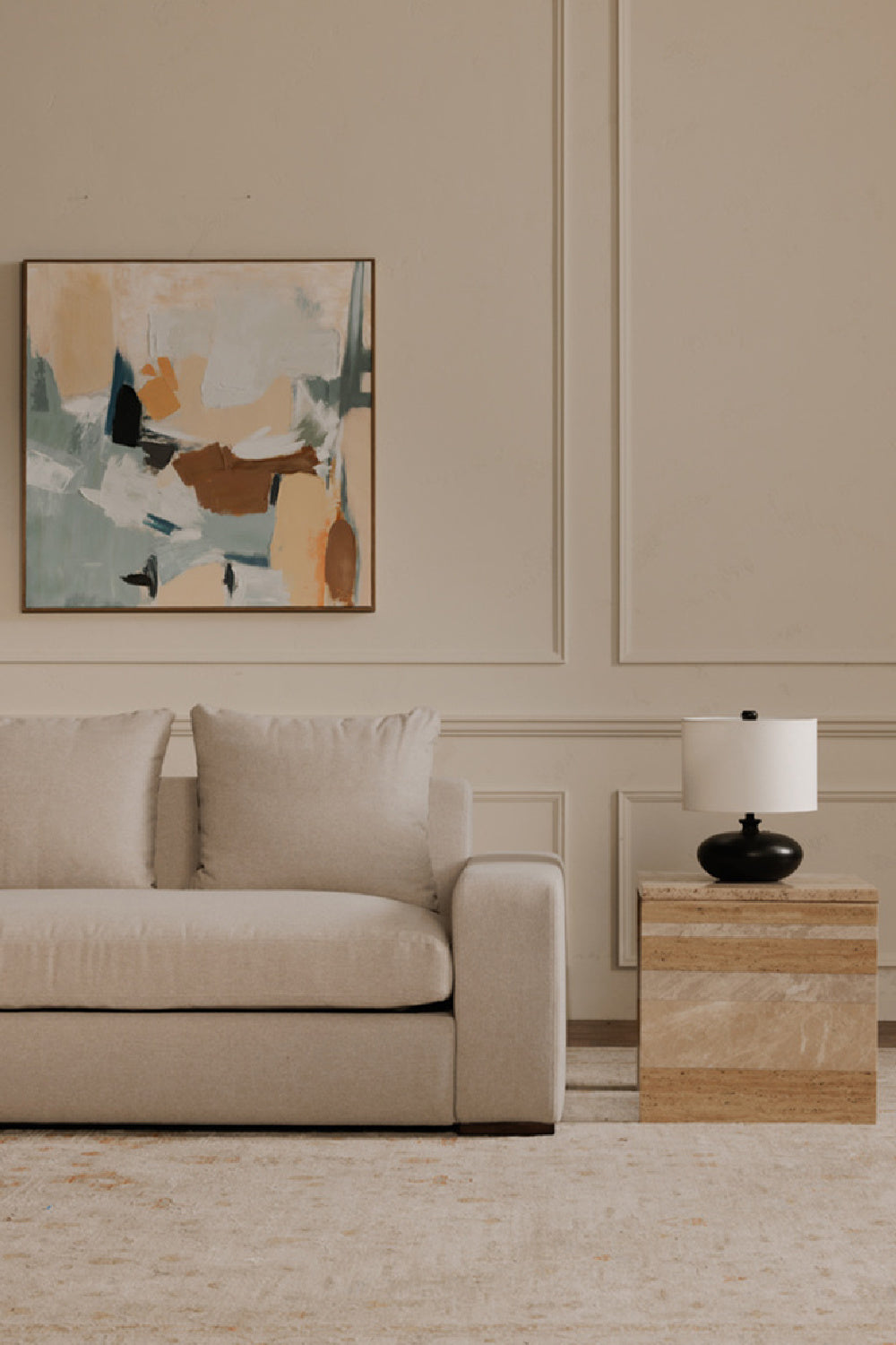 Modern European furniture - Gray Modern Minimalist Sofa - www.oroa.com