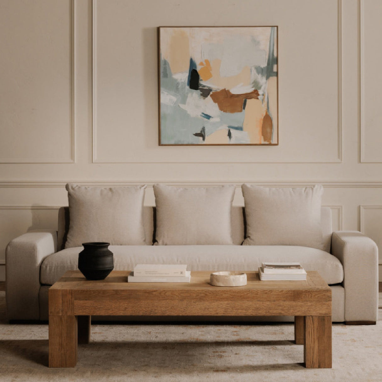 Modern European furniture - Gray Modern Minimalist Sofa - www.oroa.com