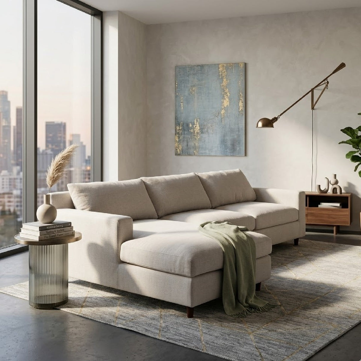 Chenille Sectional Sofa – Hutton – alternate view 16