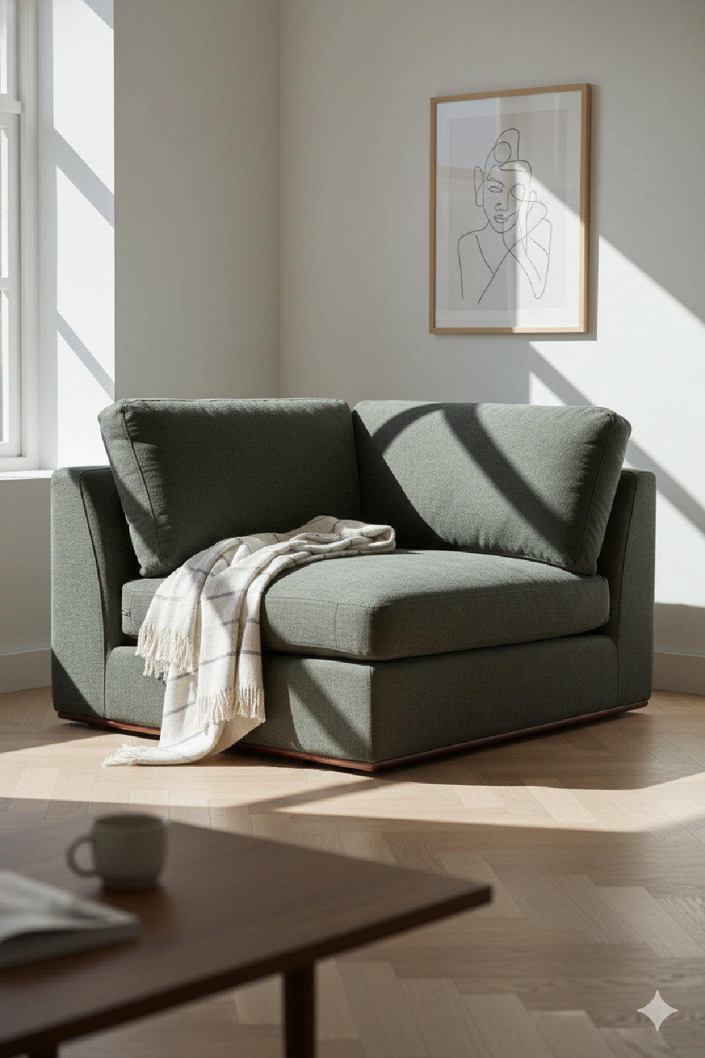 Modern European furniture - Minimalist Corner Chair - www.oroa.com