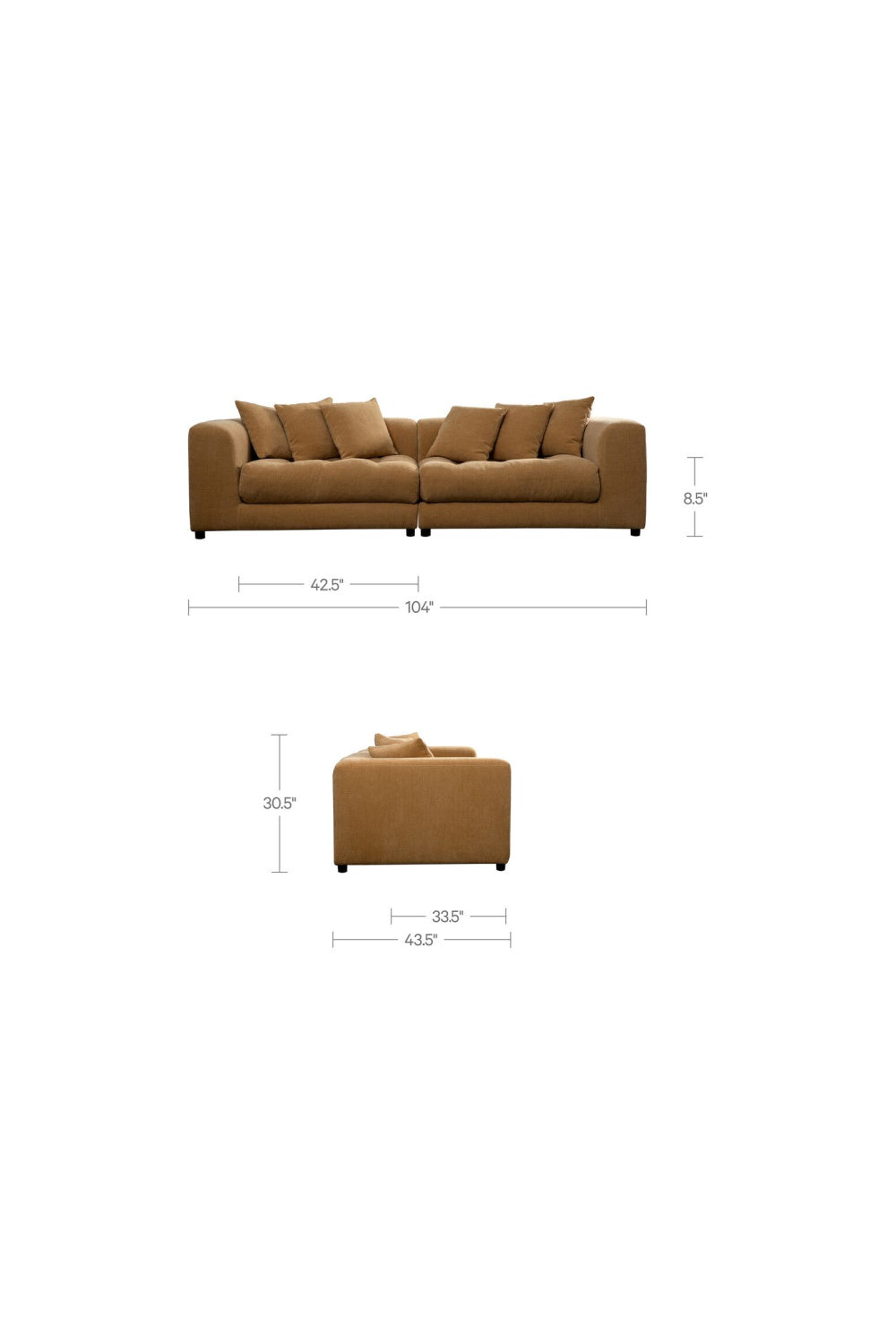 Modern European furniture - Tufted Cushion Sofa - www.oroa.com