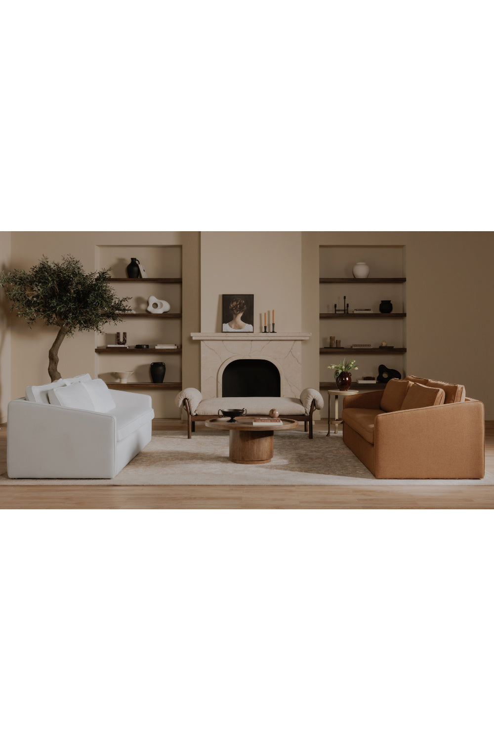 Modern European furniture - Upholstered Layered Back Sofa - www.oroa.com
