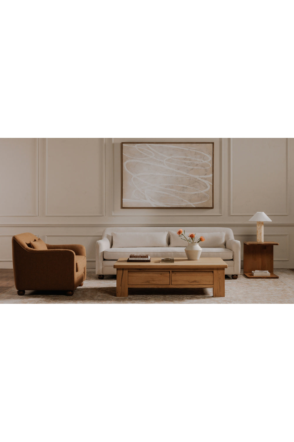 Modern European furniture - Cushioned Fabric Accent Chair - www.oroa.com