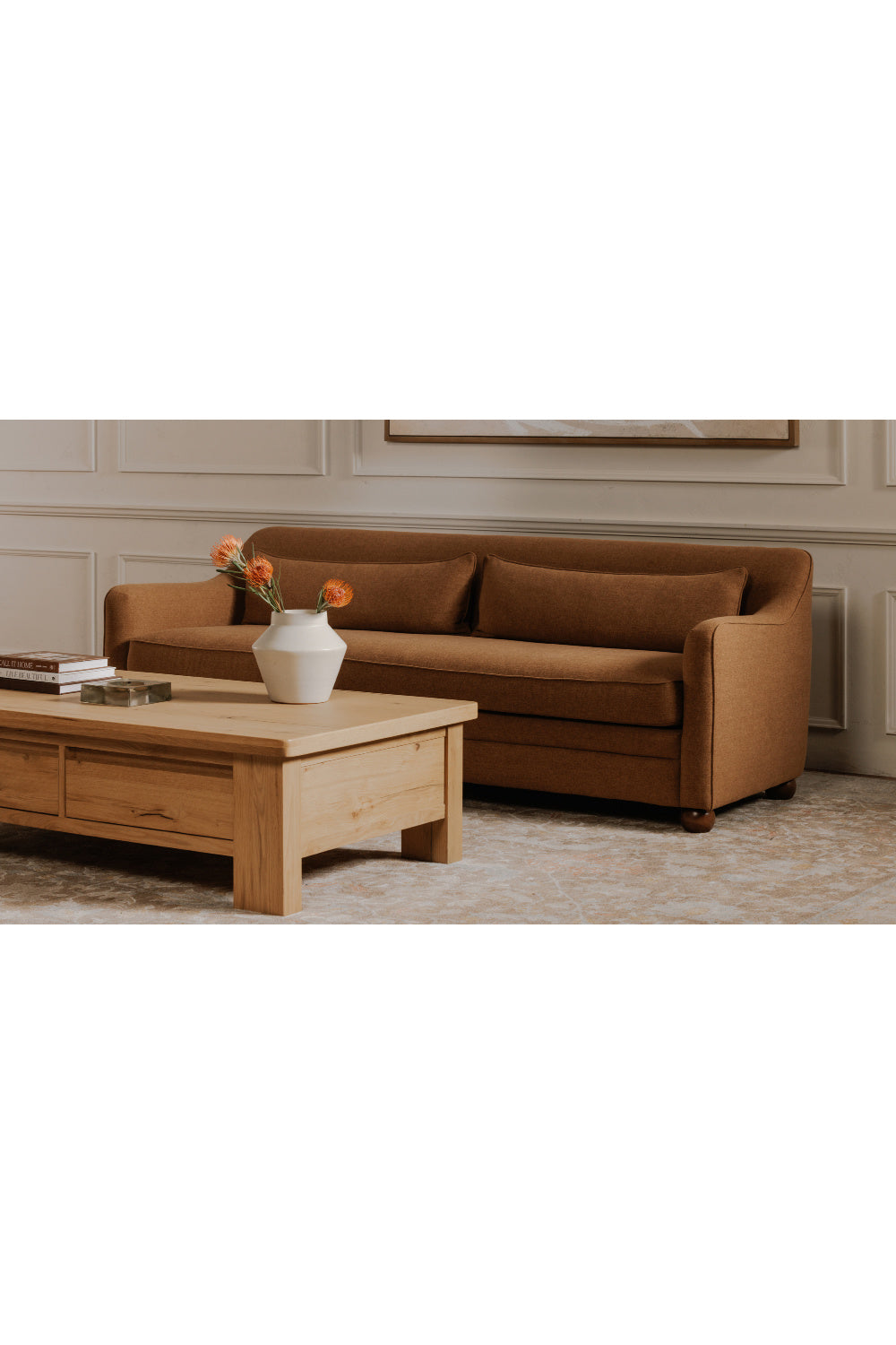 Modern European furniture - Cushioned Fabric Sofa - www.oroa.com