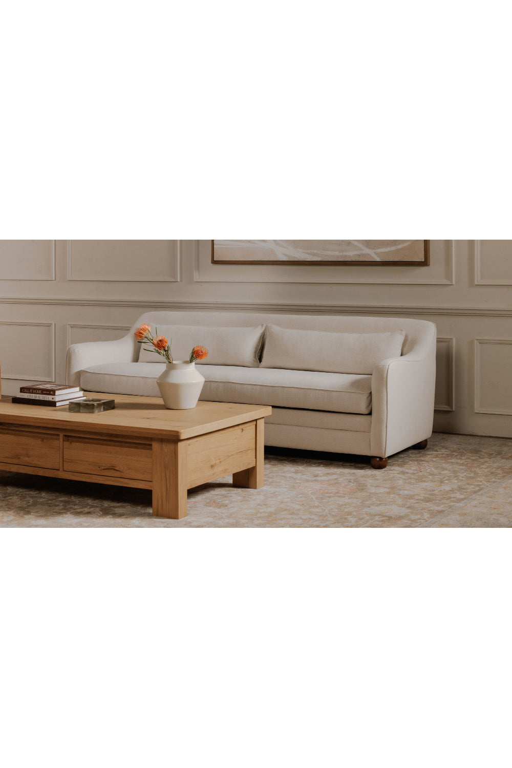 Modern European furniture - Cushioned Fabric Sofa - www.oroa.com