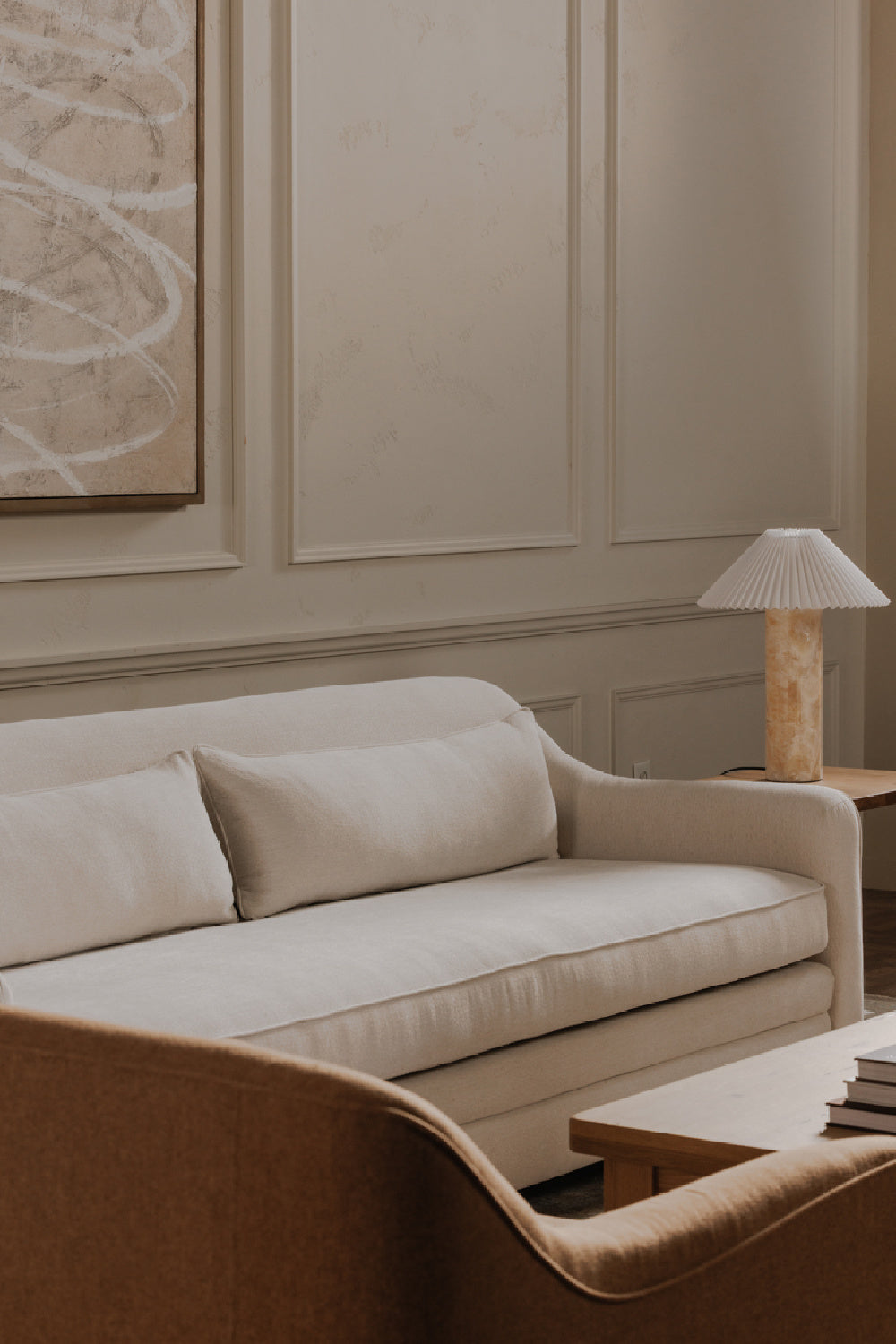 Modern European furniture - Cushioned Fabric Sofa - www.oroa.com