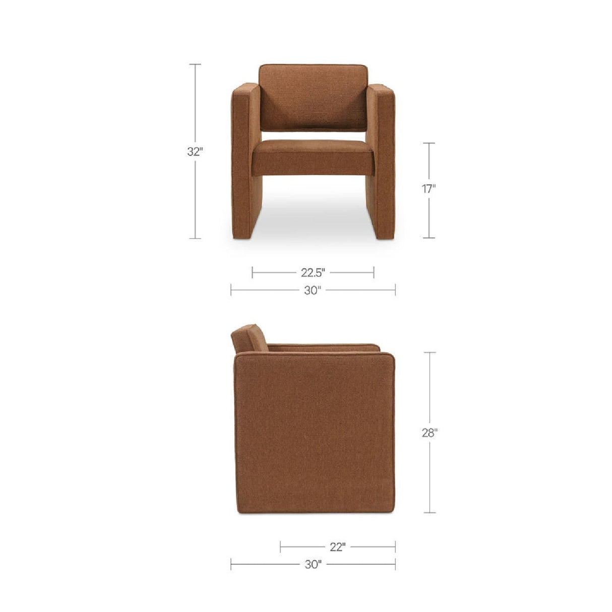 Modern or European furniture - Modern Piped Accent Chair - www.oroa.com