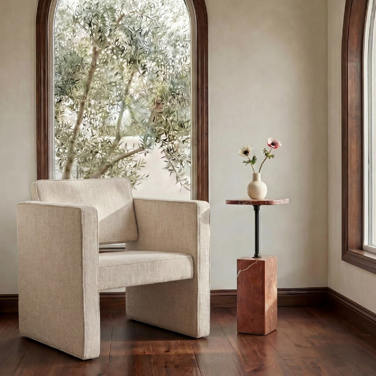 Modern or European furniture - Modern Piped Accent Chair - www.oroa.com