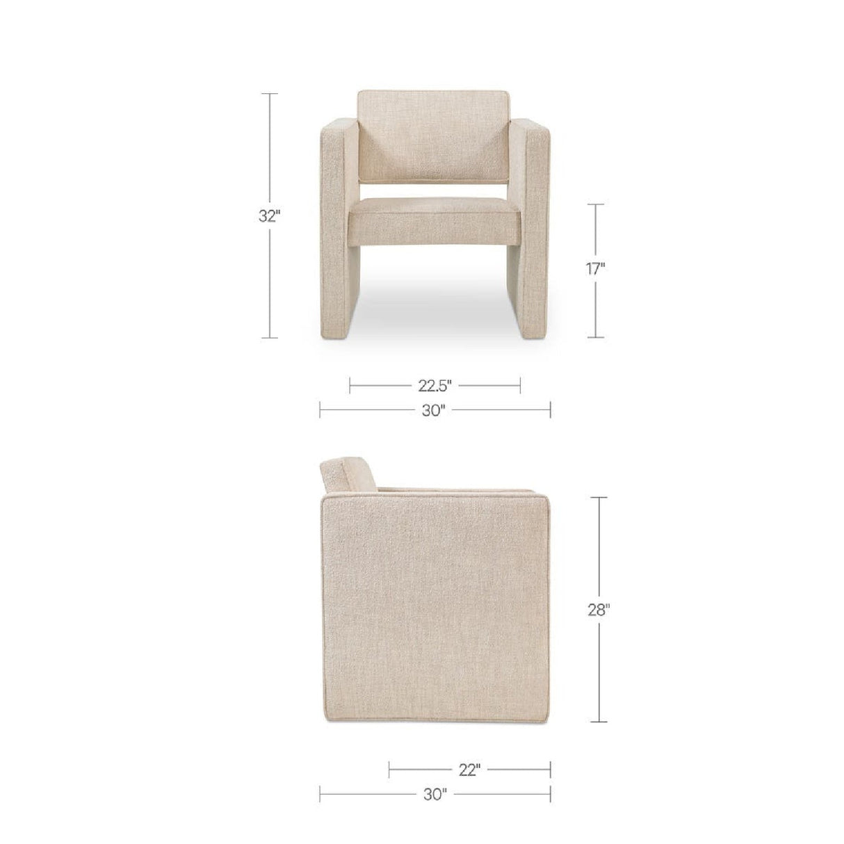 Modern or European furniture - Modern Piped Accent Chair - www.oroa.com