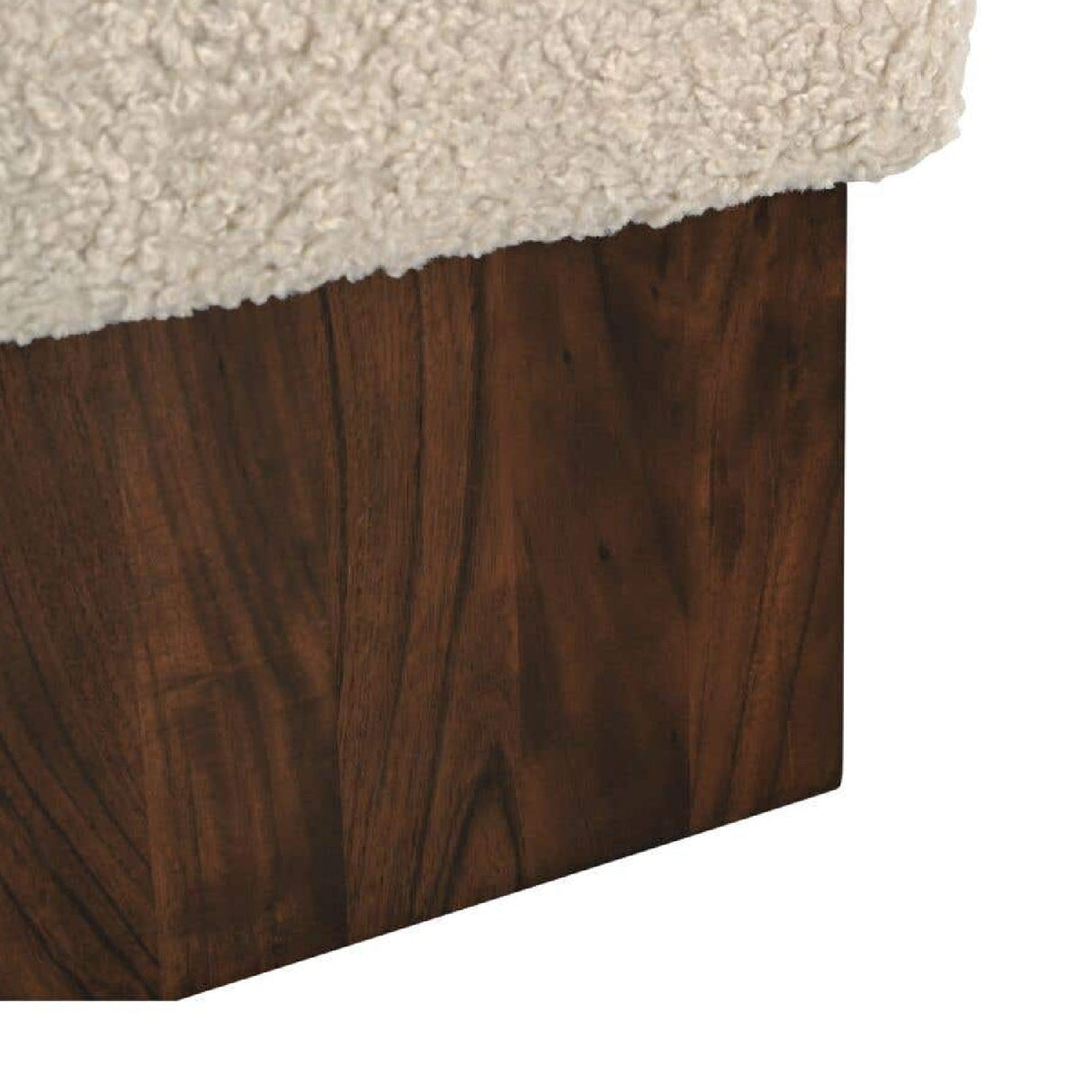 Modern or European furniture - Mango Wood Base Ottoman - www.oroa.com