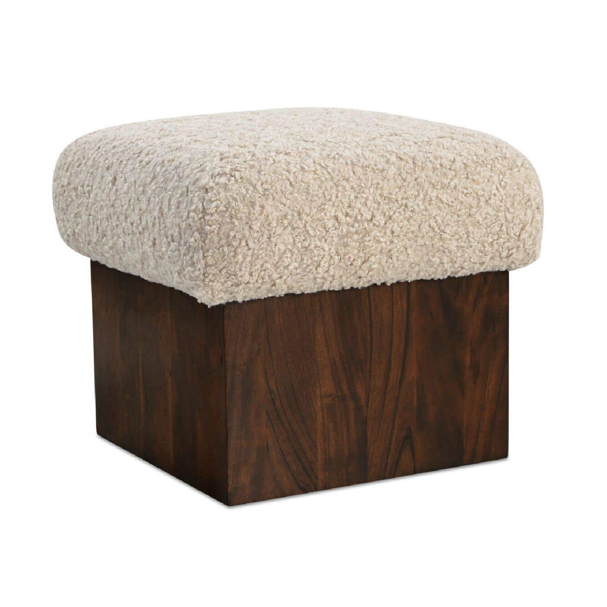 Modern or European furniture - Mango Wood Base Ottoman - www.oroa.com
