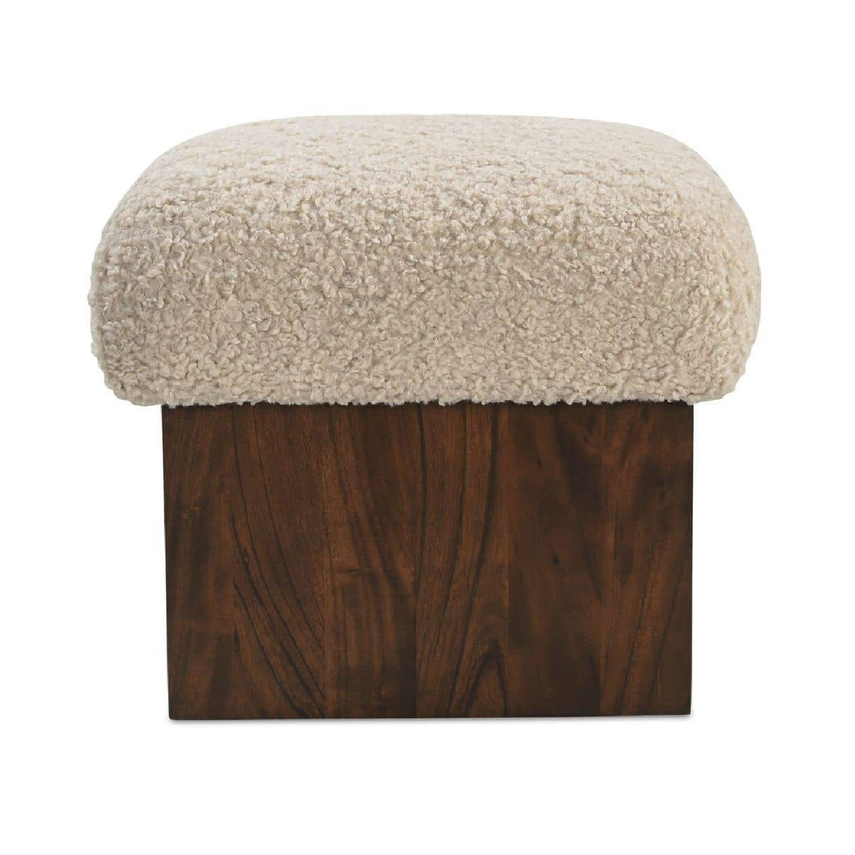 Modern or European furniture - Mango Wood Base Ottoman - www.oroa.com