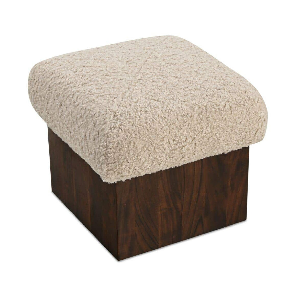 Modern or European furniture - Mango Wood Base Ottoman - www.oroa.com