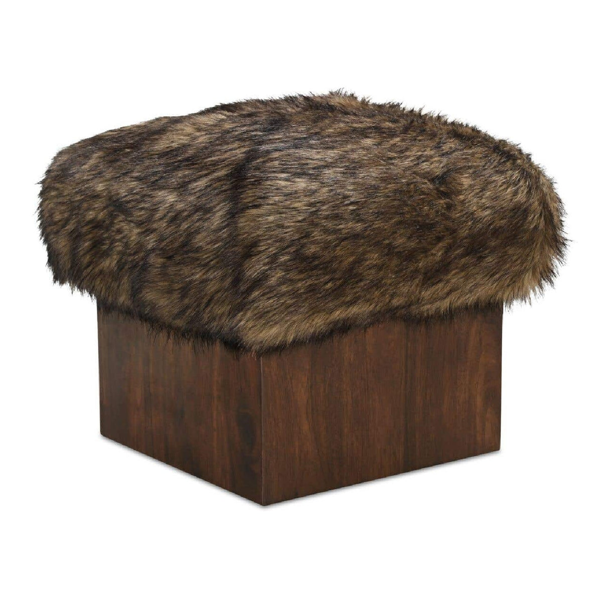 Modern or European furniture - Mango Wood Base Ottoman - www.oroa.com