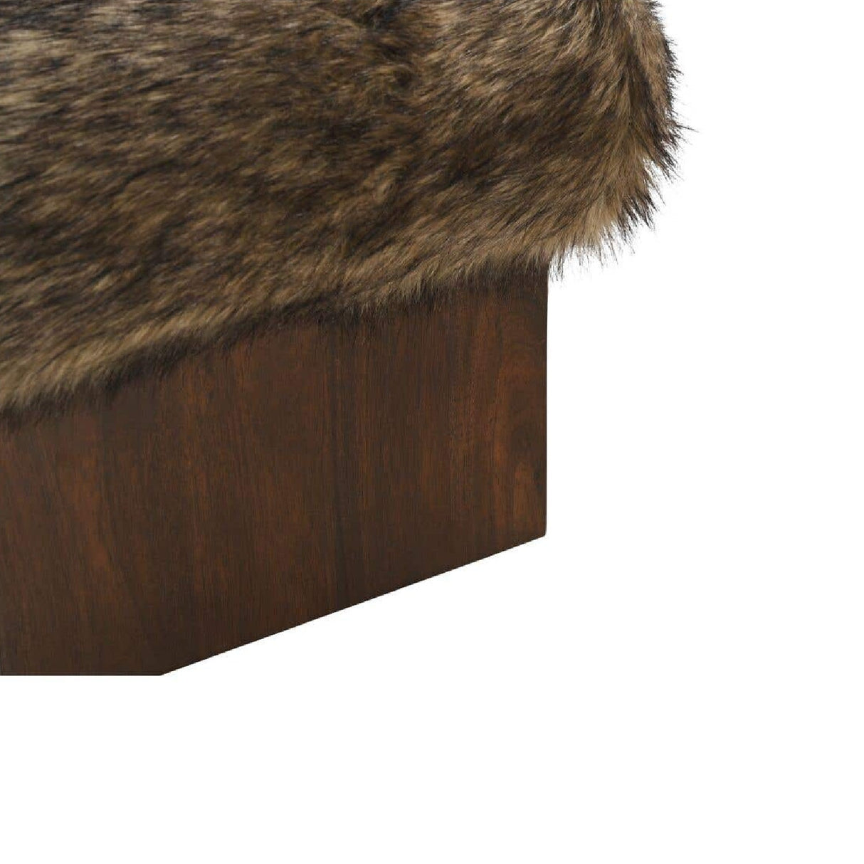 Modern or European furniture - Mango Wood Base Ottoman - www.oroa.com