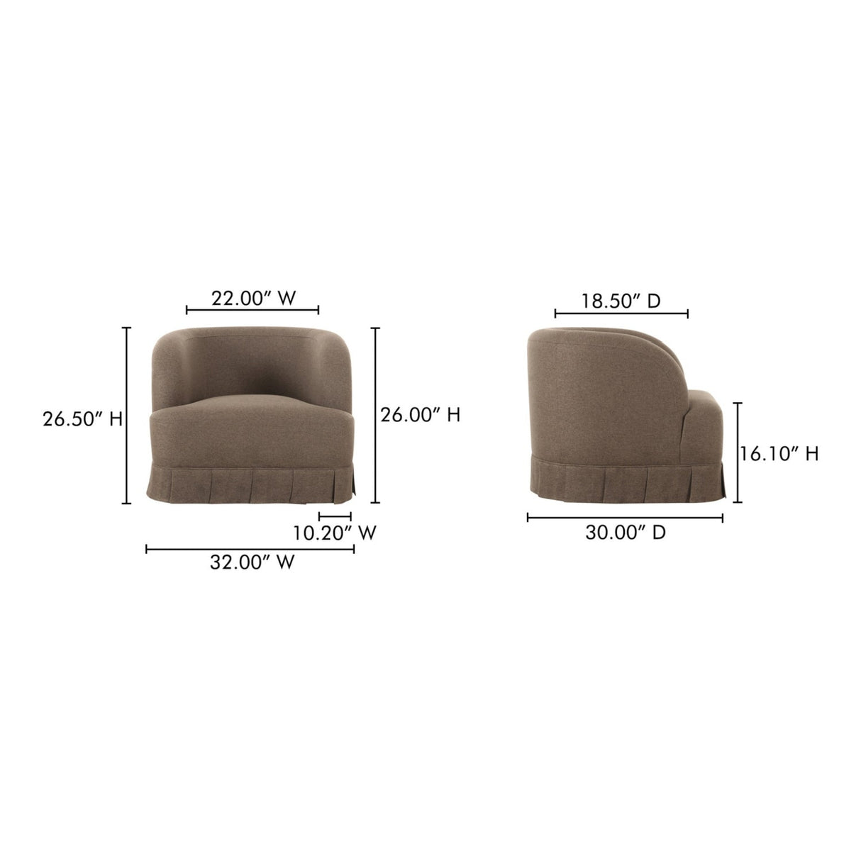 Modern European furniture - Pleated Swivel Chair - www.oroa.com
