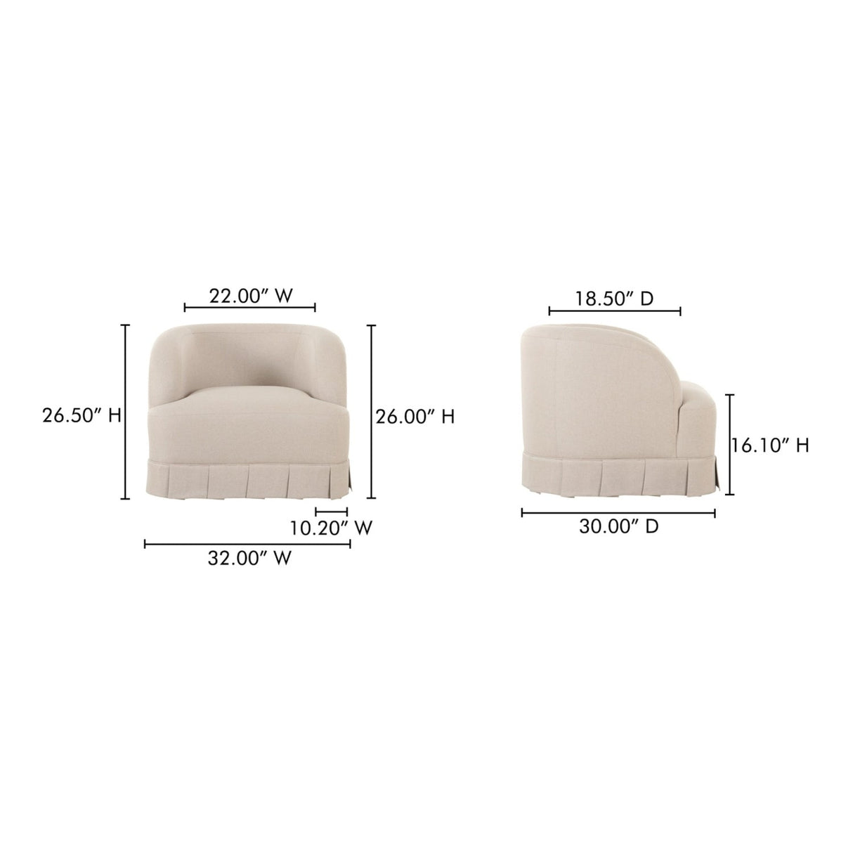 Modern European furniture - Pleated Swivel Chair - www.oroa.com