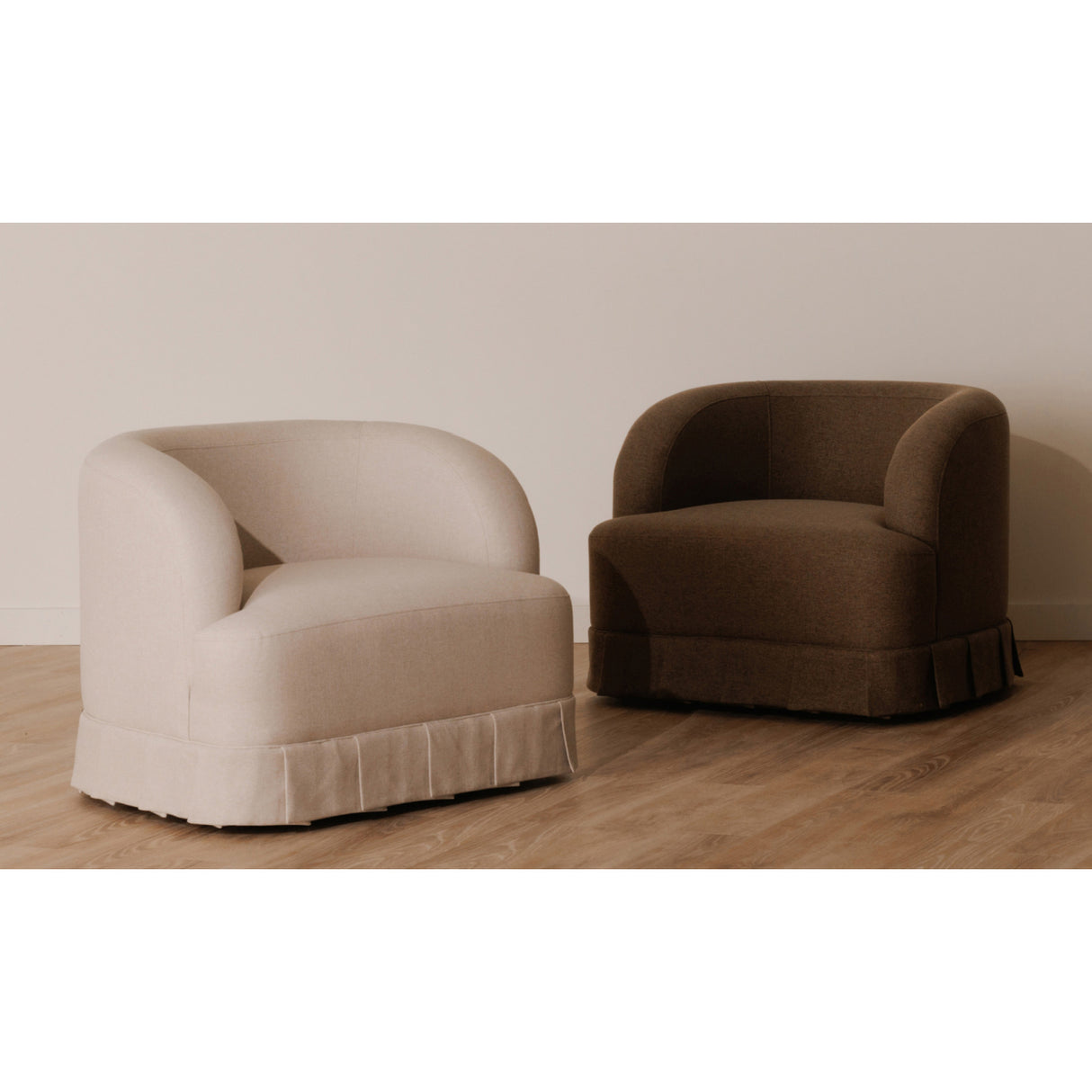 Pleated Swivel Chair | Novi Living Maren