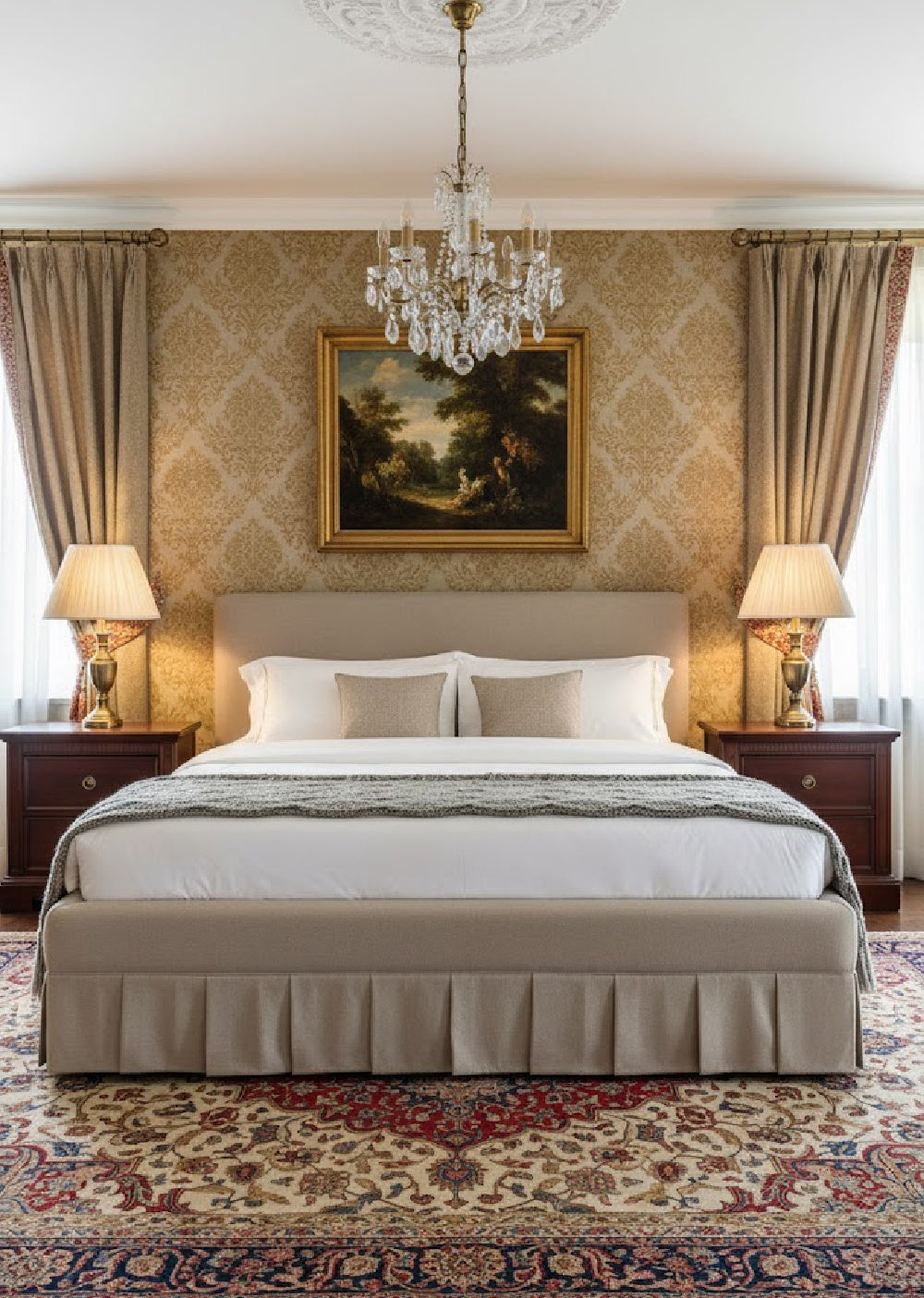 Modern European furniture - Box Pleated Bed - www.oroa.com