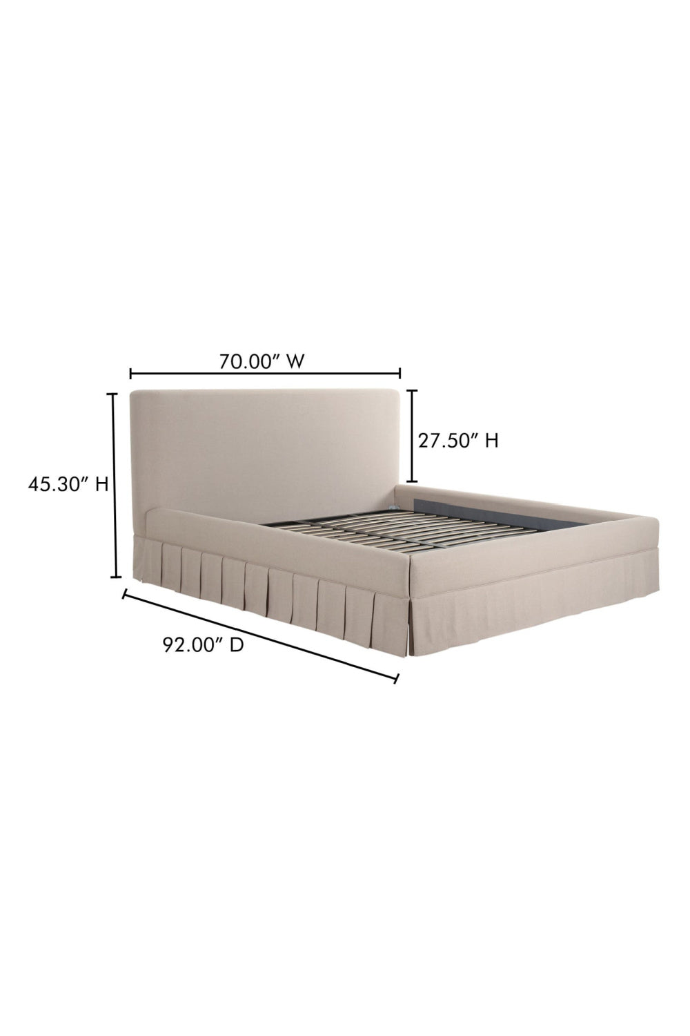 Modern European furniture - Box Pleated Bed - www.oroa.com