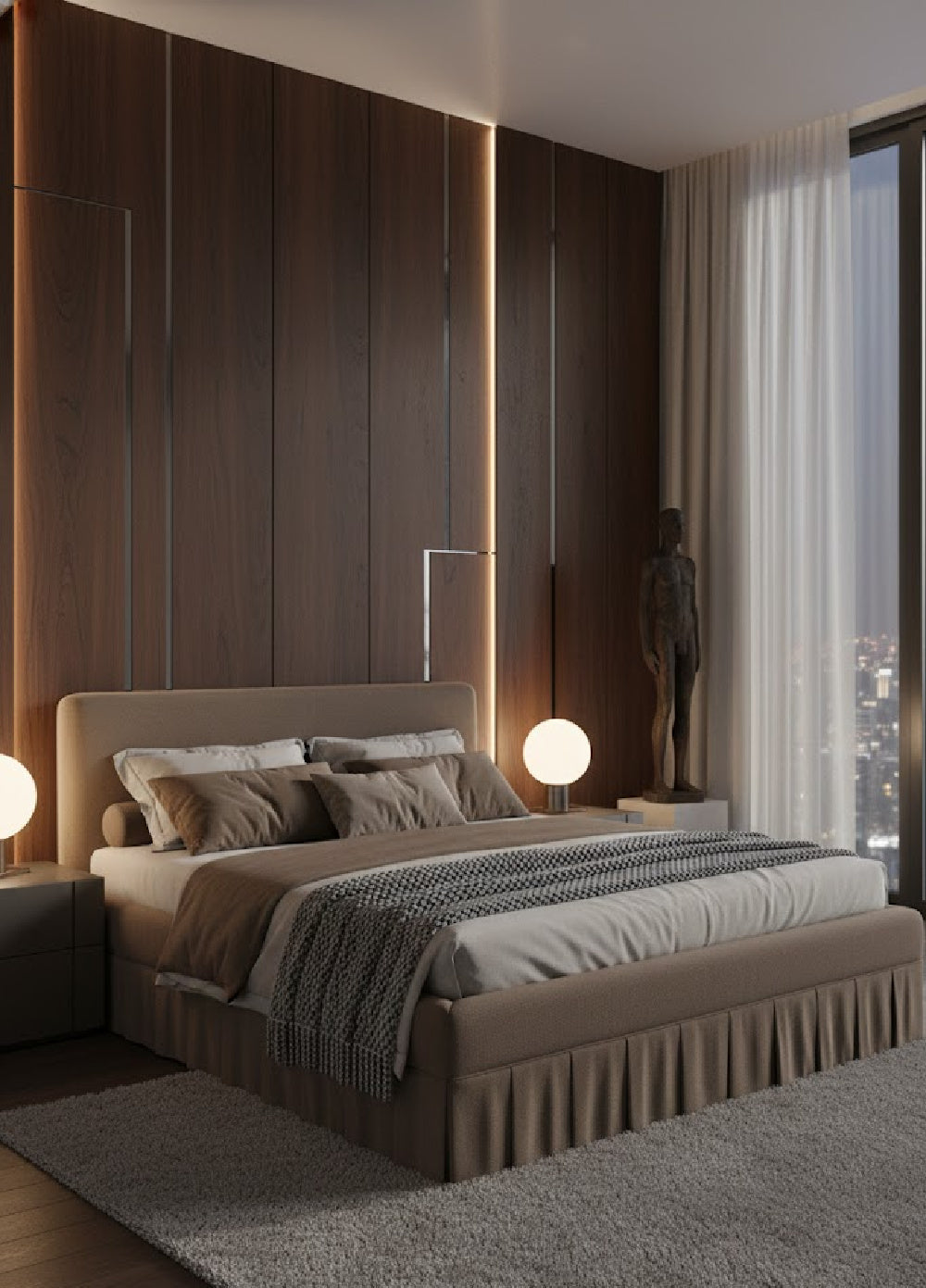 Modern European furniture - Box Pleated Bed - www.oroa.com