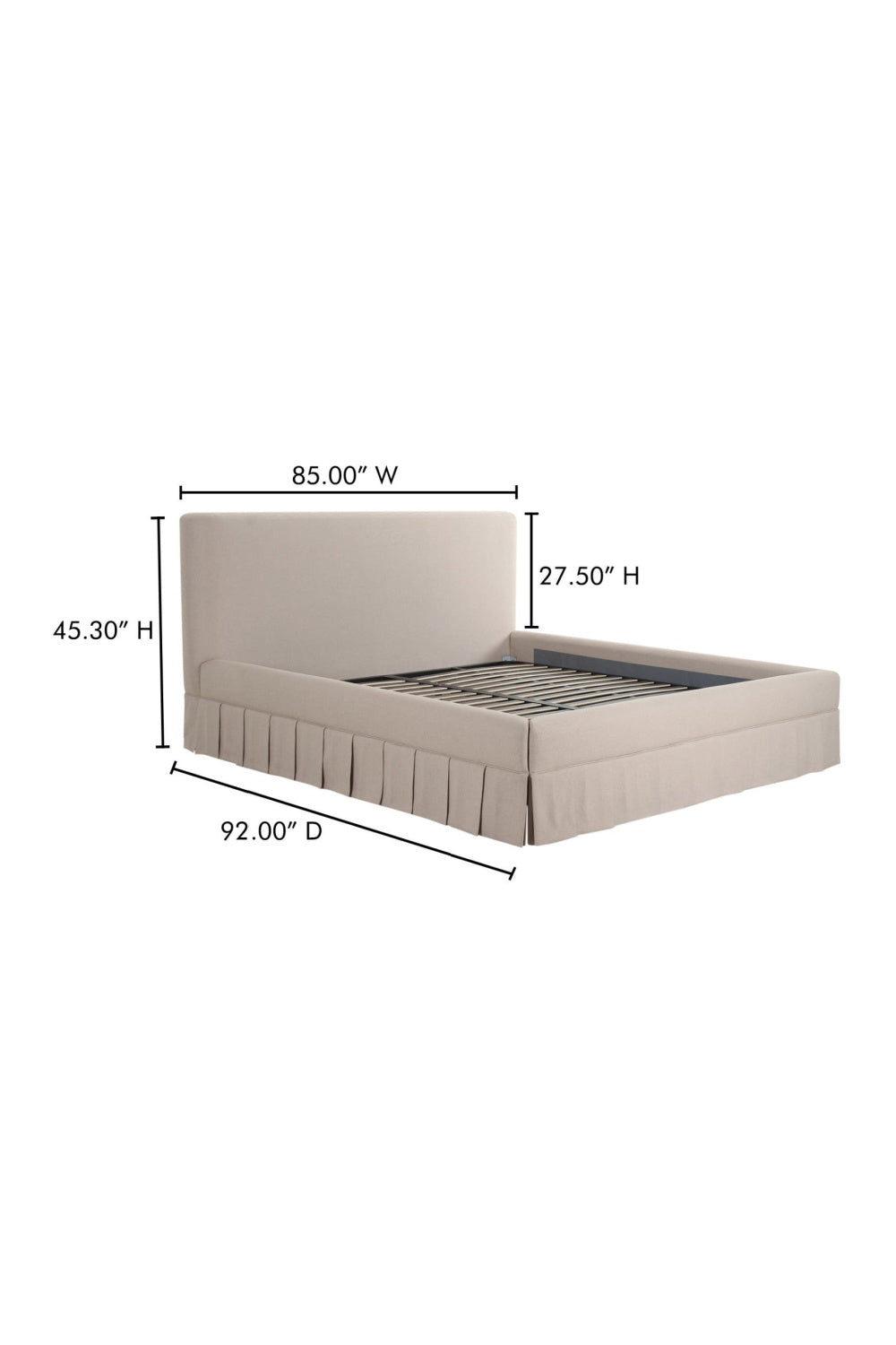 Modern European furniture - Box Pleated Bed - www.oroa.com