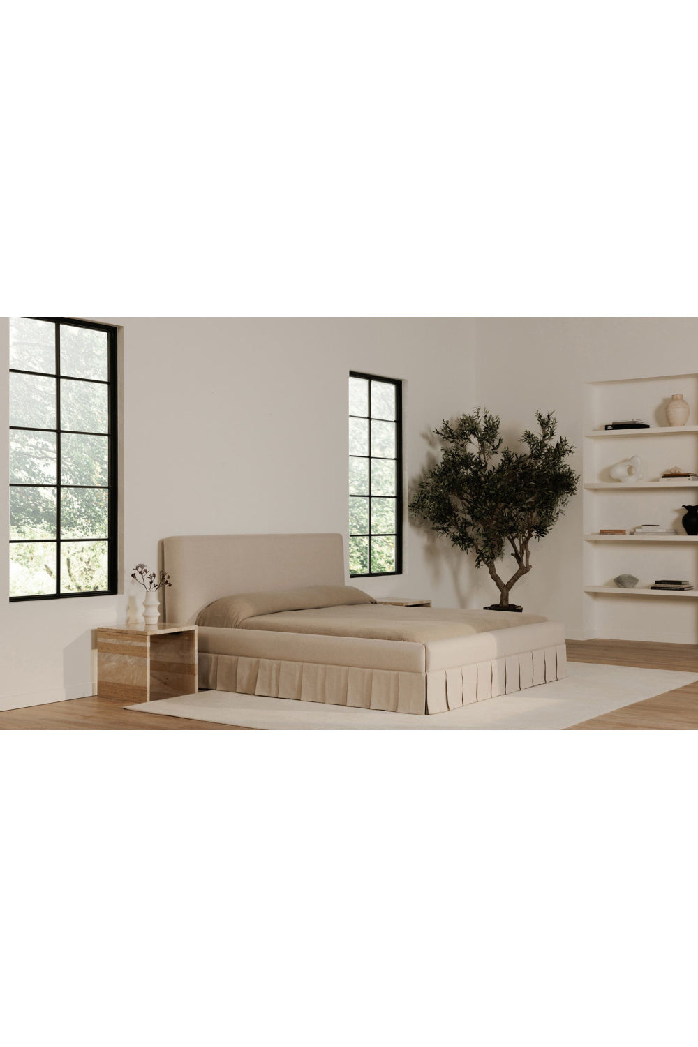 Modern European furniture - Box Pleated Bed - www.oroa.com