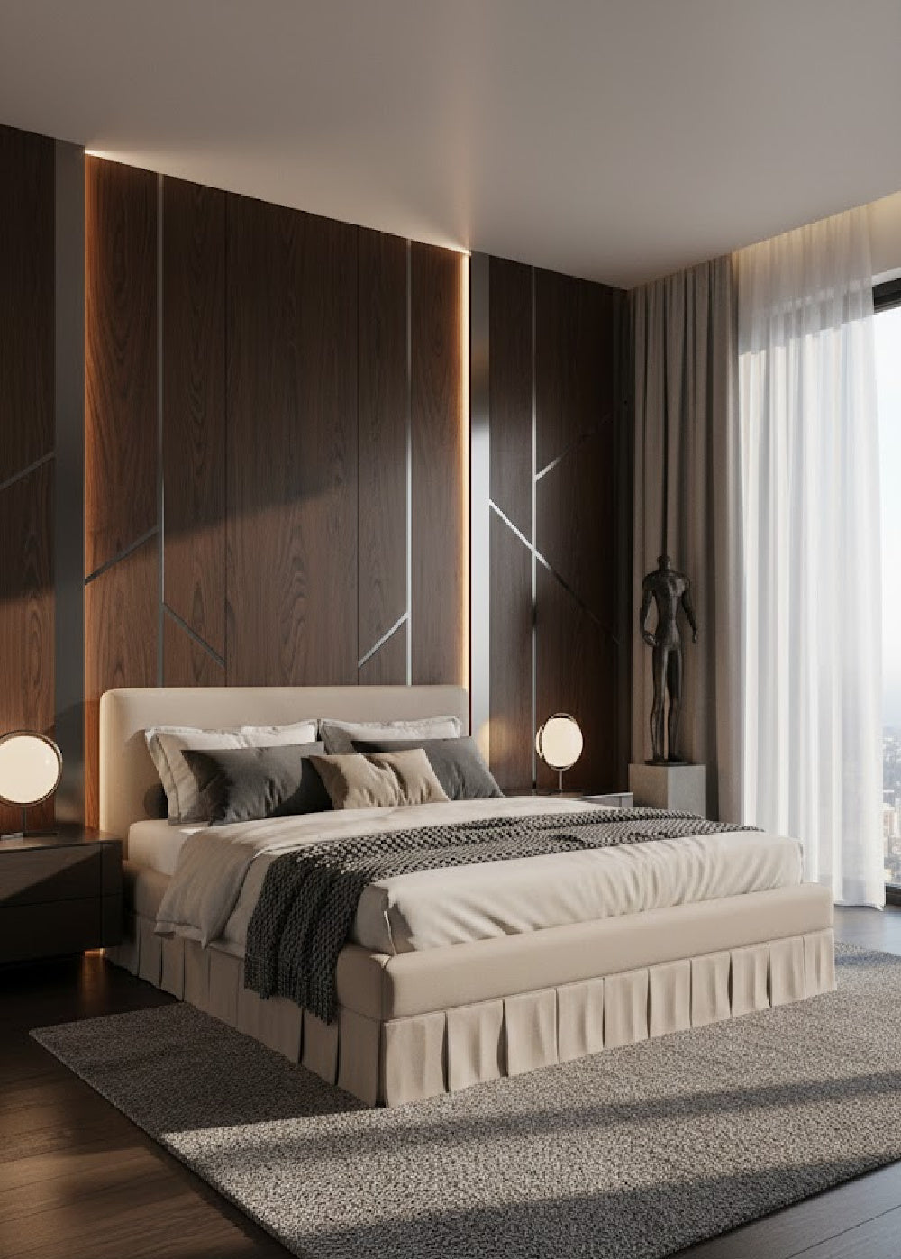 Modern European furniture - Box Pleated Bed - www.oroa.com
